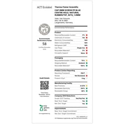 Fisherbrand 9mm PP Short Thread Seal, Blue, Center Hole, Assembled Septum Blue, Red-Orange, Transparent | Buy Online | Fisher Scientific